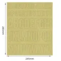 Gold glitter alphabet stickers waterproof self-adhesive letters for DIY crafts and decor - 1 Inch + 2 Inch / Fine Glitter Gold Printed Style / Pack of 100 / Gold