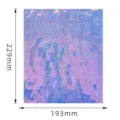 Blue and purple galaxy alphabet and number stickers sheet, sheet size 229x193mm - 1 Inch / Iridescent Script Style / Pack of 100 / AB Color