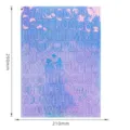 Premium holographic gradient alphabet and number sticker sheet, sheet size 210x290mm - 1 Inch / Iridescent Printed Style / Pack of 100 / AB Color