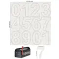 Waterproof silver glitter number stickers sheet for mailbox, self-adhesive decals set - 4 Inch / Glitter Silver Number Stickers / Pack of 100 / Silver