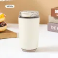 Tragbarer weißer vakuumisolierter Edelstahl-Kaffeebecher für Auto und Außenreisen - 420ml / Weiß