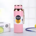 Gourde sport isotherme 800ml en acier inoxydable rose avec sangle de transport - 800ML / Rose