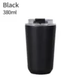 Premium 380ml matte black 304 stainless steel vacuum insulated coffee travel mug with lid - 380ml / Black