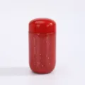 Kompakte rote Edelstahl-Thermoskanne mit Sternbildern und goldenem SUPER STARS-Aufdruck - 200ml / Rot
