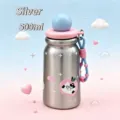 Borraccia termica in acciaio inox 316 a cartone animato 500ml colore argento opaco - Palla con Tazza / 500ml / Argento