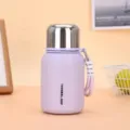 Lavender mini 316 stainless steel vacuum flask with a portable carrying strap and matte finish - 450ml / Purple
