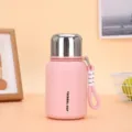 Mini pink 316 stainless steel thermal cup with portable carrying strap. - 450ml / Pink