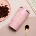 Sakura pink 510ml vacuum insulated stainless steel coffee travel mug with sleeve - Generation 3 - Pink / 510ml