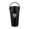 Double vacuum insulated 304 stainless steel coffee mug with portable handle in black - 500ml / Handheld Black