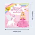 Libro da colorare quadrato 160mm per bambini, tema principessa fiabesca e unicorno - Libro da Colorare Fiaba da Sogno (LHL07)