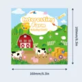 Libro da colorare per bambini a tema fattoria con animali carini, formato 160 mm quadrato. - Libro da Colorare Fattoria Interessante (LHL05)