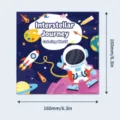Libro da colorare per bambini tema spazio astronauta formato quadrato 160x160mm - Libro da Colorare Viaggio Interstellare (LHL06)