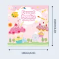Libro da colorare per bambini a tema dolci, quadrato, dimensione 160mm x 160mm, carino - Libro da Colorare Paradiso dei Dessert (LHL09)