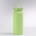 Matte lime green 304 stainless steel vacuum insulated sports water bottle with handle - Matte Green