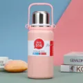 Große 316 Edelstahl isolierte Sportwasserflasche in Mädchenrosa mattem Finish - 900ml / Rosa King Kong Kanne