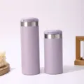 A pair of lavender stainless steel vacuum insulated travel mugs in two sizes - 500ml Pack / Purple