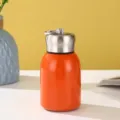 Portable mini orange insulated 304 stainless steel pocket water bottle with ring lid - 300ml / Orange