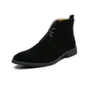 Botas chukka de ante negro para hombre con diseño de cordones - 38 / Negro
