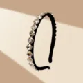 Zwarte haarband met strass steentjes sprankelende luxe haaraccessoire voor vrouwen - Champagne