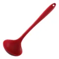 Cucharón de sopa de silicona roja resistente al calor con mango ergonómico de cocina - Cuchara de Sopa / Rojo