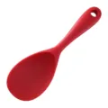 Cuchara de arroz de silicona roja antiadherente con mango ergonómico y agujero - Cuchara de arroz / Rojo