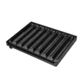 Professional 8-pipe black non-stick sausage grilling mold tray for commercial or home use - 8-Tube Pan With Side Oil Nozzle (400g)