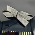Pince à cheveux nœud strass étincelante Élégante barrette cristal accessoires cheveux - Style Nœud en 8 Plat