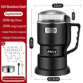 Small electric grain grinder 300W with 350ml capacity and stainless steel blades - 316 Stainless Steel (6 Blades Set) / 550ml