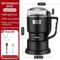 Portable black electric grain grinder for coffee and spices with 350ml capacity - 316 Stainless Steel (1 Blade Basic) / 550ml