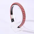 Cerchietto elegante con strass e perle stile boho fascia per capelli lucida da donna - Cerchietto Perle Strass / Rosso