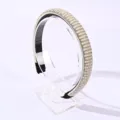 Cerchietto per capelli largo con perle e strass, elegante accessorio donna estate - Cerchietto Perle Strass / Bianco avorio