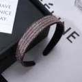 Bandeau scintillant en strass pour femmes, élégant cerceau de cheveux large en cristal, chic accessoire. - 2.5cm de large / Violet + Strass AB