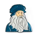 Leonardo da Vinci cartoon figuur emaille speld creatieve rugzak badge metalen broche - Leonardo da Vinci