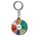 Colorful metal spinning wheel keychain, fun decision maker keyring with funny quotes. - G-590 3