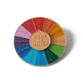 Rainbow movie genre selection wheel enamel pin alloy rotatable keychain pendant charm - D-297 What to Watch Gunmetal