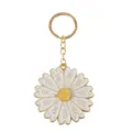 Cute daisy decision keychain with rotating petal design, fun metal keyring accessory gift. - G-590 Gold