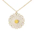 Fun decision maker daisy necklace alloy gold chain rotating pendant jewelry gift for women - A-447 Gold