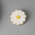 Novelty daisy decision enamel pin alloy pendant rotating fortune teller badge jewelry gift - D-297 Chrysanthemum Gold