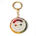 Creative metal rainbow color wheel keychain with rotating pointer design stylish accessory. - G-1543 1