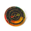Rotating color wheel metal keychain alloy pendant rainbow color theory design fashion accessory - D-405 2