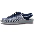 Sandali sportivi intrecciati unisex, scarpe da spiaggia estive chiuse con comodi lacci. - 35 / Blu