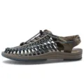 Sandali Intrecciati Uomo Donna Estate Punta Chiusa Scarpe Casual Marrone Taglia - 35 / Cachi