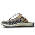 Scarpe da acqua intrecciate grigie da uomo, sandali casual da spiaggia, varie misure. - 35 / Cachi
