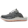 Sandali da acqua intrecciati grigi outdoor slip-on con lacci elastici scarpe mare - 35 / Grigio