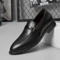 Elegante schwarze Herren Lederschuhe fur Business und formelle Anlasse elegant konzipiert. - 38 / Schwarz