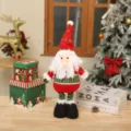 Christmas Santa Claus plush doll desktop ornament extensible holiday decoration figurine - Santa Claus