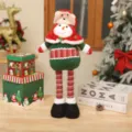 Christmas snowman plush doll desktop decoration with long legs, perfect holiday gift. - Snowman