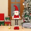 Weihnachten teleskopische Plüsch Weihnachtsmann Puppe Dekoration festliches Tisch Ornament Geschenk. - Weihnachtsmann