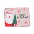 Christmas placemat with Santa Claus and tree print, festive table decor mat for home hotel - Santa Claus