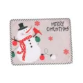 Christmas table mat festive snowman printed placemat holiday home kitchen dining table decor - Snowman